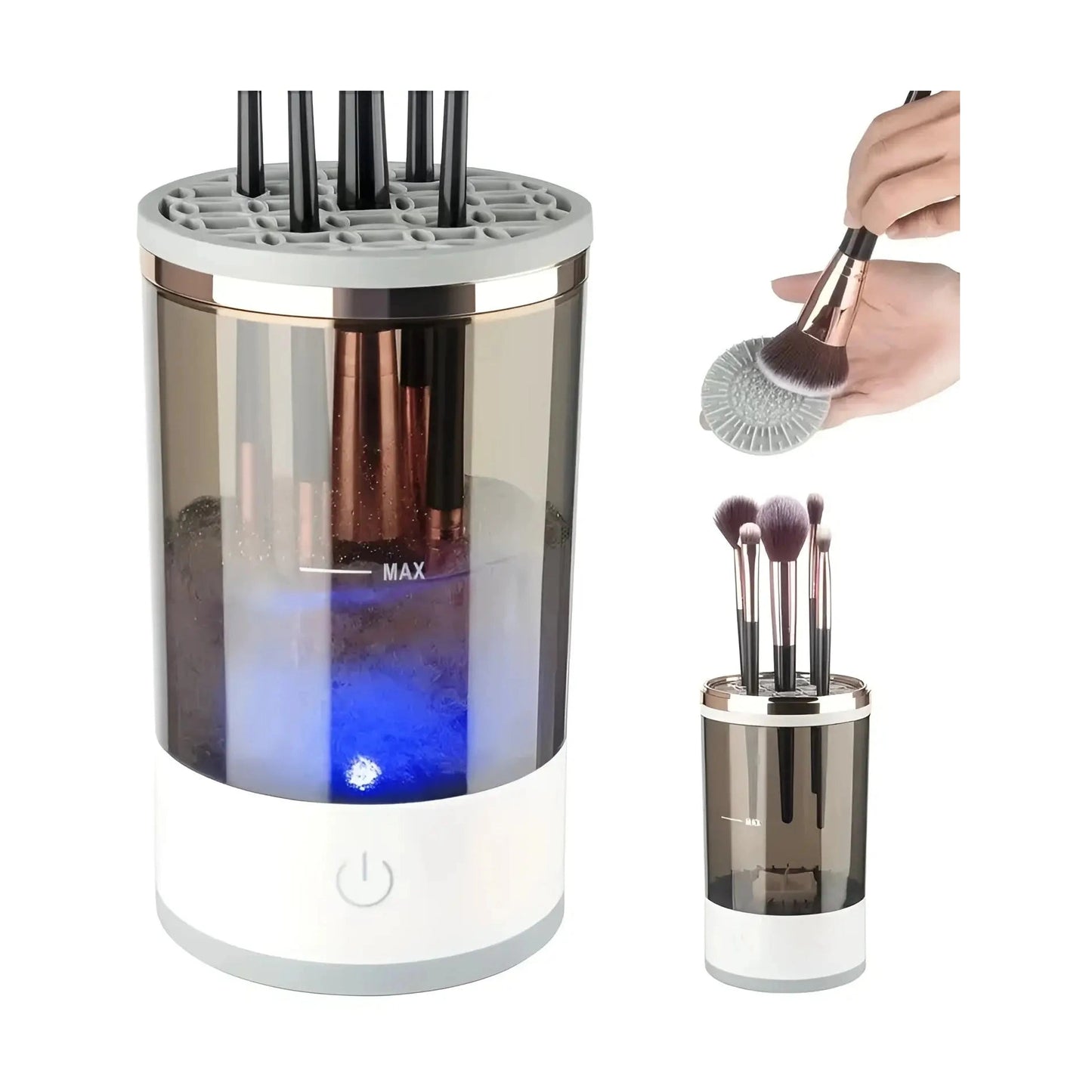 Limpiador de brochas maquillaje eléctrico con USB