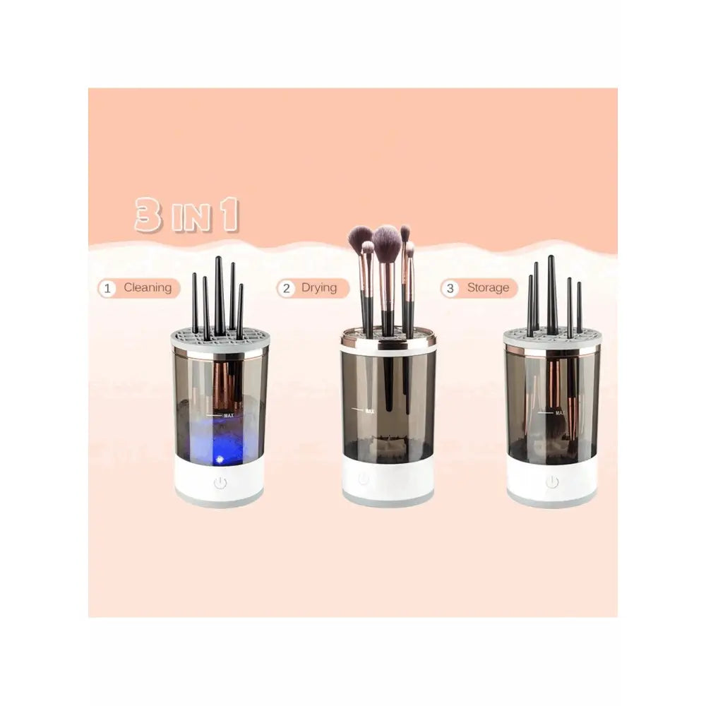 Limpiador de brochas maquillaje eléctrico con USB