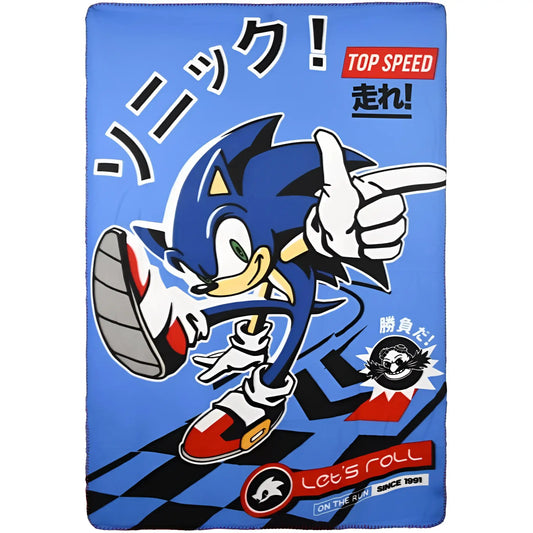 Manta polar Sonic el Erizo 140x100 cm oficial