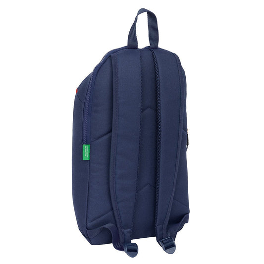 Mini mochila Benetton ’Flag’ con cremallera vertical 22x10x39CM