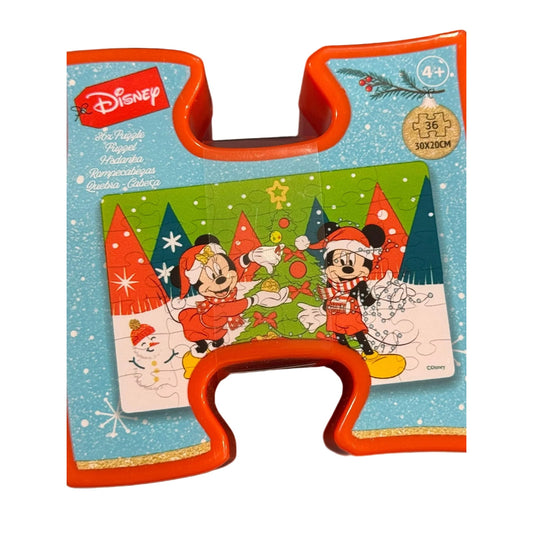 Mini puzzle Mickey y Minnie Mouse Disney 36 piezas con tamaño total de 30x20cm