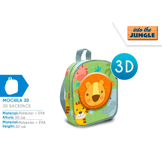 Mochila 3D 24cm In To The Jungle - infantil