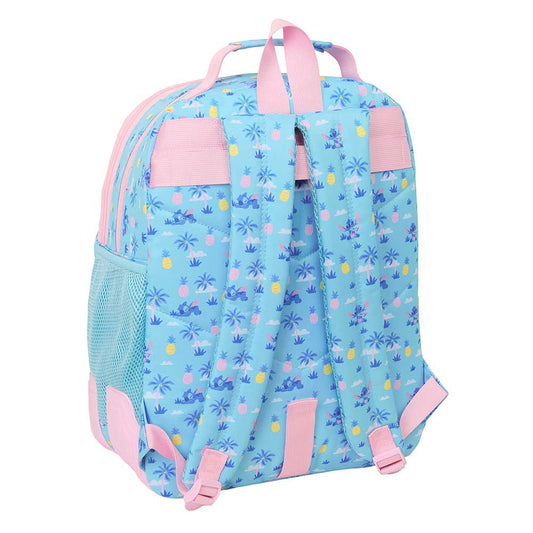 Mochila doble escolar Stitch Disney ’Waves’ adaptable a carro 32x15x42CM
