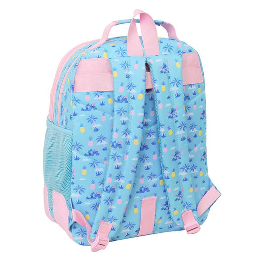 Mochila doble escolar Stitch Disney ’Waves’ adaptable a carro 32x15x42CM