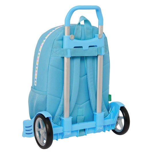 Mochila escolar Benetton ’Spring’ con carro evolution 30x14x46cm