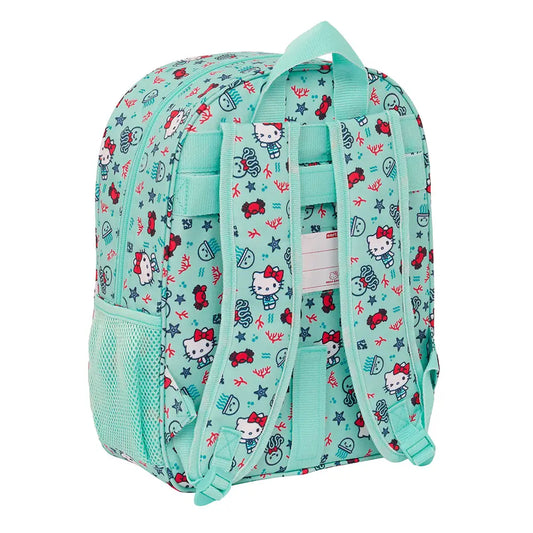 Mochila escolar infantil HELLO KITTY Sea lovers adaptable a carro 26x11x34cm