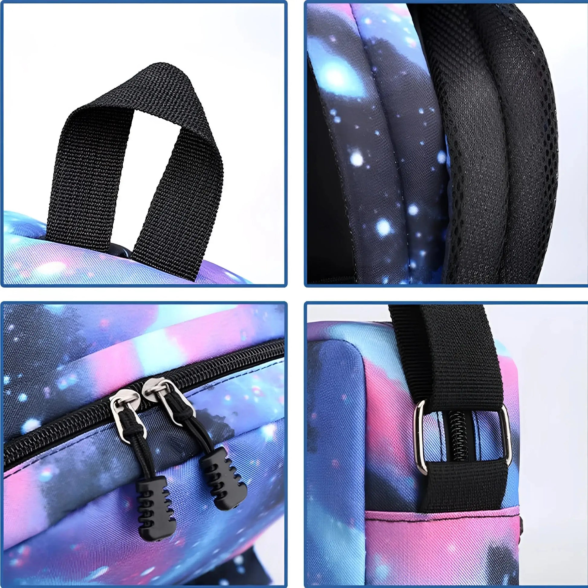 Mochila Escolar Stitch Set 3 Piezas para Niños y Adolescentes—Set de Estuche Bandolera Diseño Dibujos Animados Moda