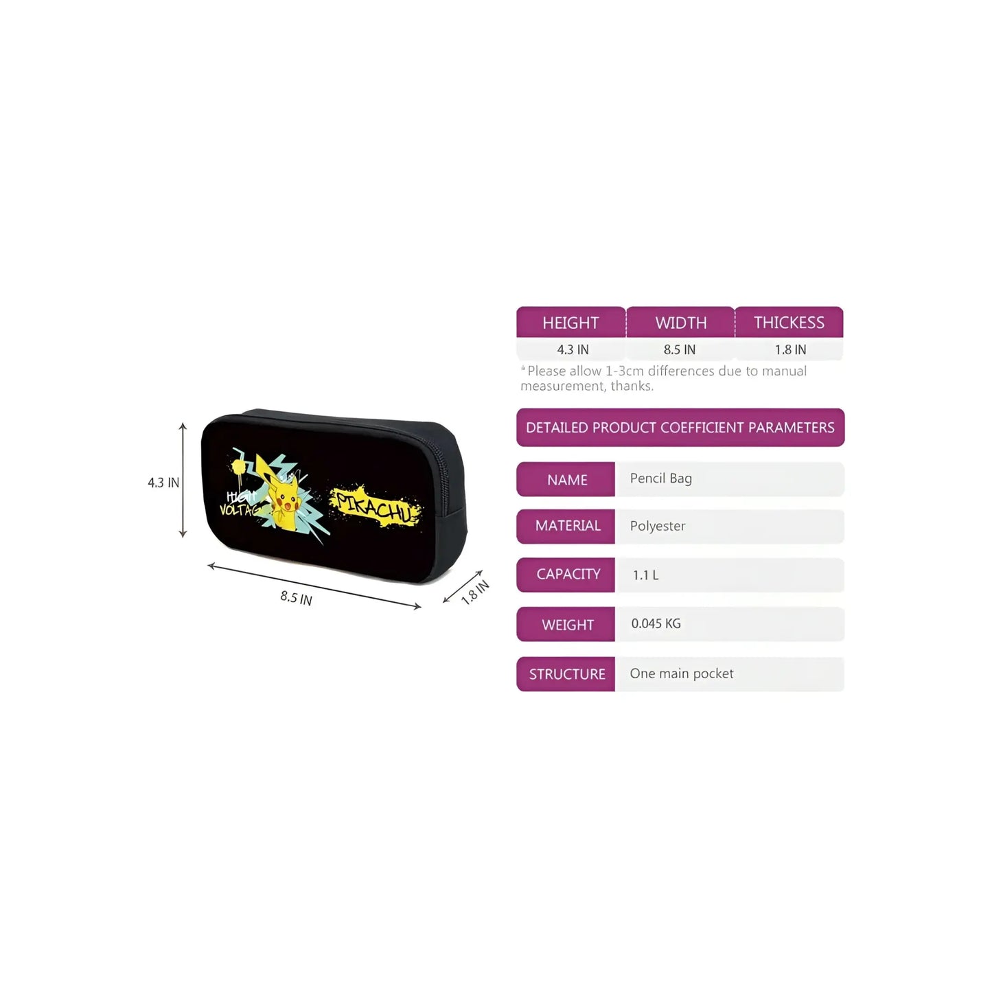 Mochila Escolar Stitch Set 3 Piezas para Niños y Adolescentes—Set de Estuche Bandolera Diseño Dibujos Animados Moda