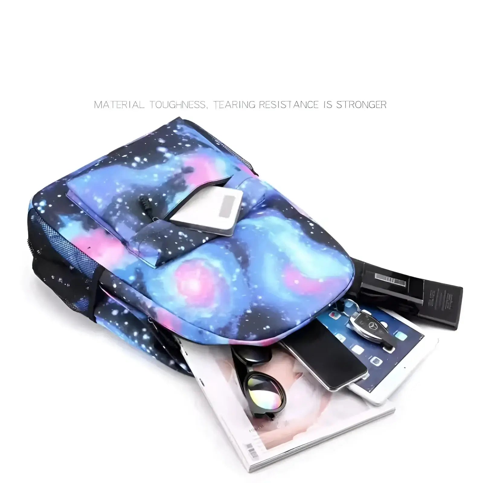 Mochila Escolar Stitch Set 3 Piezas para Niños y Adolescentes—Set de Estuche Bandolera Diseño Dibujos Animados Moda