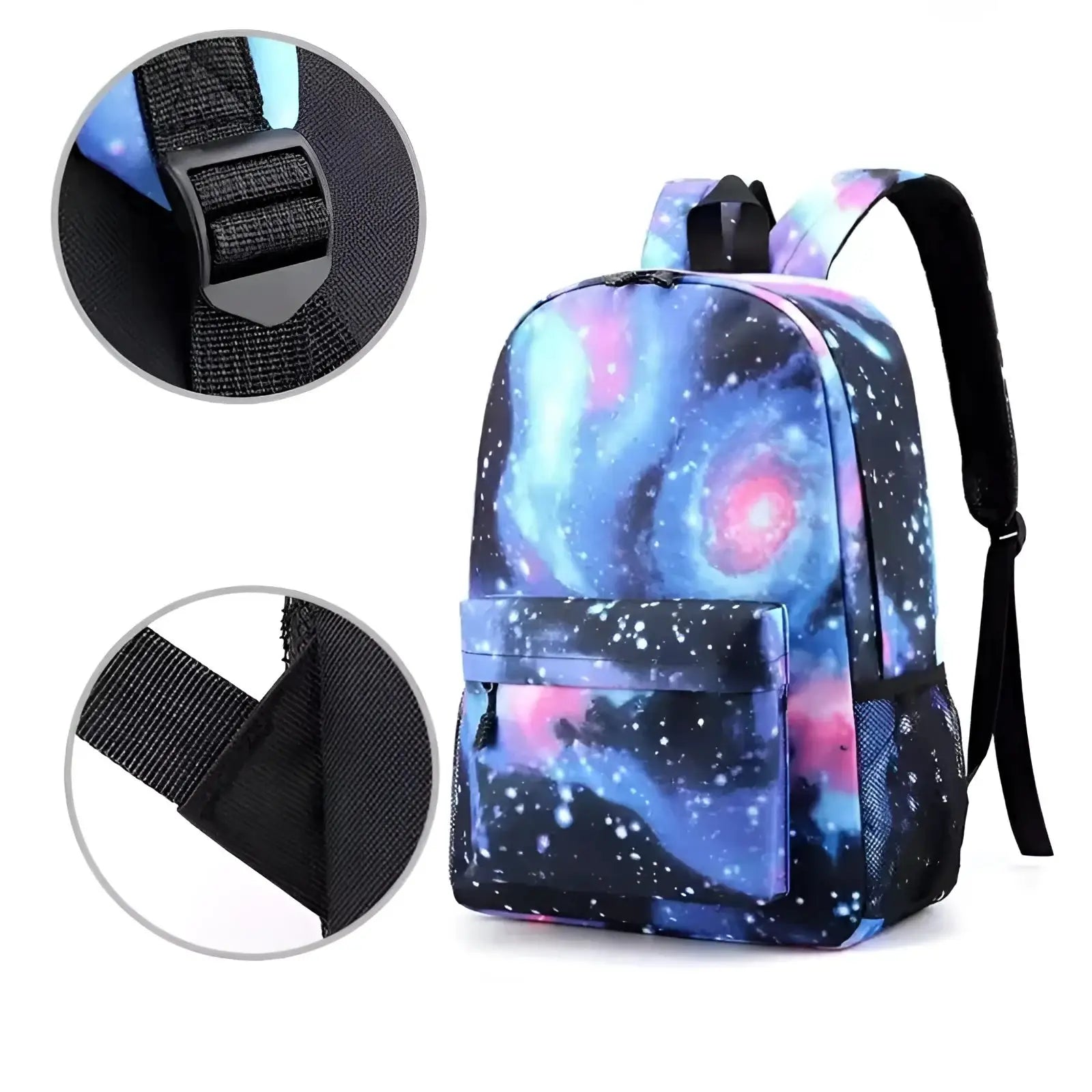 Mochila Escolar Stitch Set 3 Piezas para Niños y Adolescentes—Set de Estuche Bandolera Diseño Dibujos Animados Moda