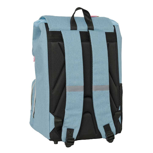 Mochila extensible K-POP Demon Hunters - Huntrix azul 28,5x15x41cm
