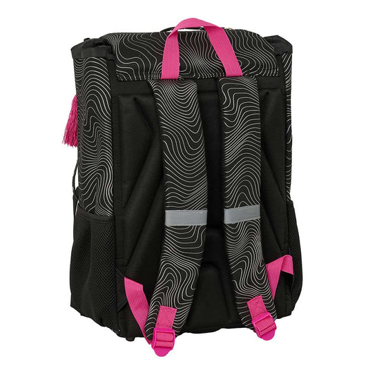 Mochila extensible K-POP Demon Hunters - Huntrix ’Energy’ negra 28,5x15x41cm