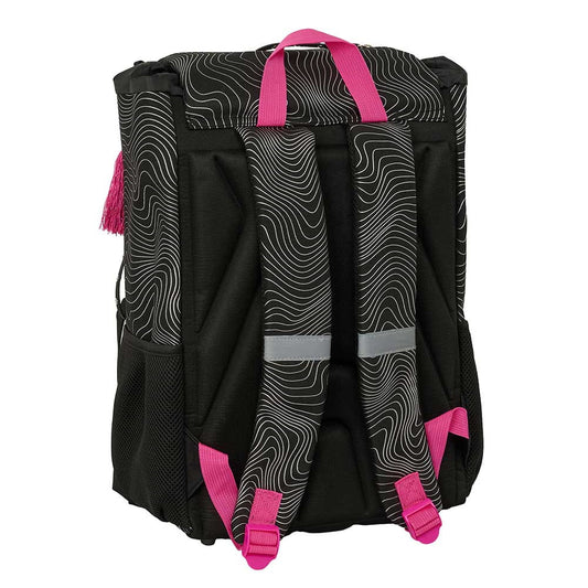 Mochila extensible K-POP Demon Hunters - Huntrix ’Energy’ negra 28,5x15x41cm