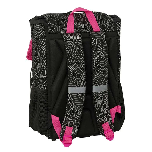 Mochila extensible K-POP Demon Hunters - Huntrix ’Energy’ negra 28,5x15x41cm