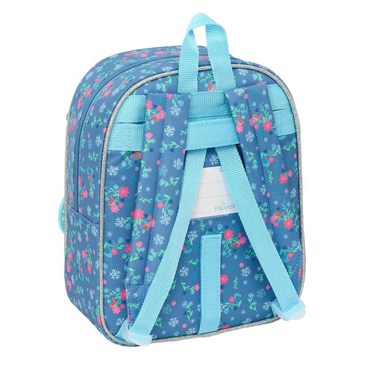 Mochila guardería Frozen Anna y Elsa Disney 22x10x27cm adaptable a carro
