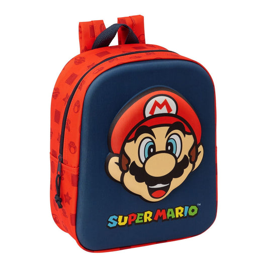 Mochila guardería Super Mario 3D 22x10x27cm
