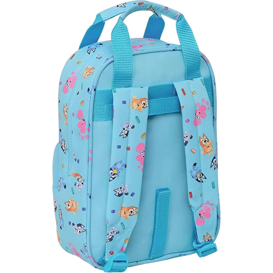 Mochila infantil BLUEY con asas y adaptable a carro 20x28x8cm