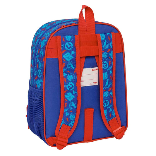 Mochila infantil Cars Rayo McQueen y Mate con bolsillos adaptable a carro 27x10x33cm