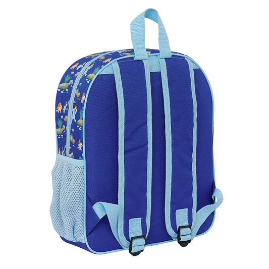 Mochila infantil escolar BLUEY 28x10x34cm con bolsillo delantero
