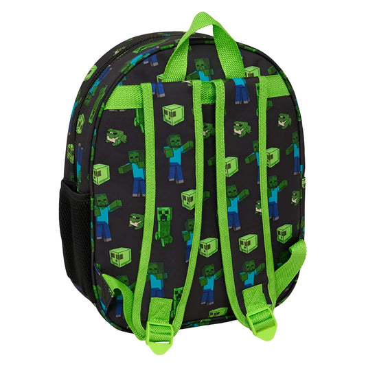 Mochila infantil escolar Minecraft Boom 3D 27x10x33cm