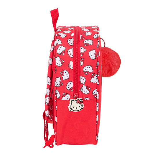 Mochila infantil guardería HELLO KITTY adaptable a carro 22x10x27cm
