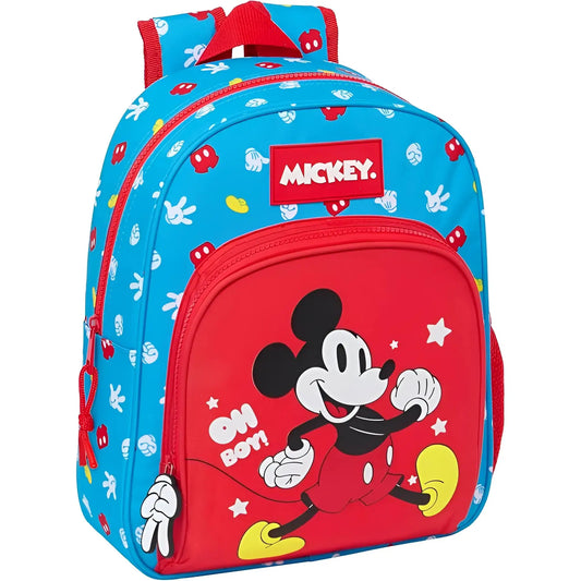Mochila Infantil de Mickey Mouse 28x10x34 Unisex
