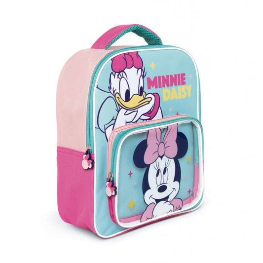 Mochila infantil Minnie Mouse Disney con bolsillo transparente 30x24,5x11cm