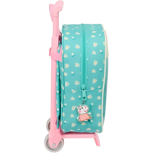 Mochila infantil PEPPA PIG con ruedas PRETTY FLOWERS 22x27x10cm