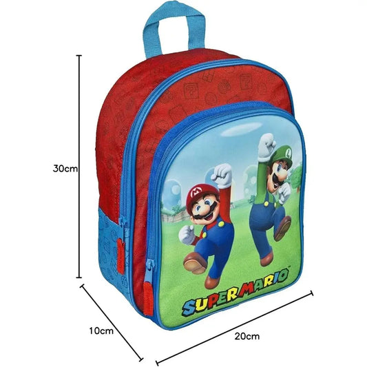 Mochila niños Super Mario Bros y Luigi 30x20x10cm
