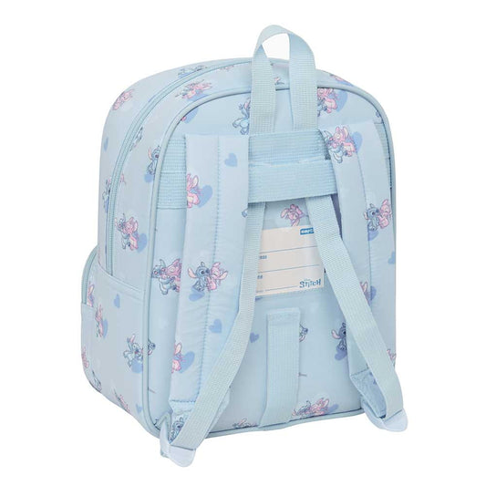 Mochila Stitch bolsillos adaptable a carro 22x10x27cm