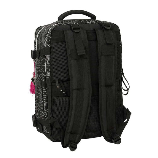 Mochila viaje cabina portátil 15,6’’ K-POP Demon Hunters - Huntrix ’Energy’ negra 29x19x44cm