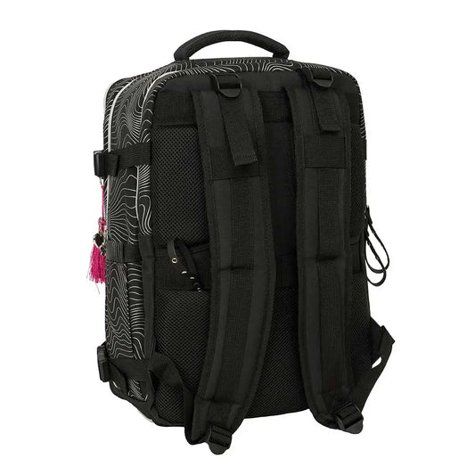 Mochila viaje cabina portátil 15,6’’ K-POP Demon Hunters - Huntrix ’Energy’ negra 29x19x44cm