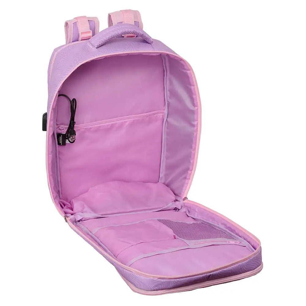 Mochila viaje cabina portátil 15,6’’ K-POP Demon Hunters - Huntrix ’Iconic’ lila 29x19x44cm