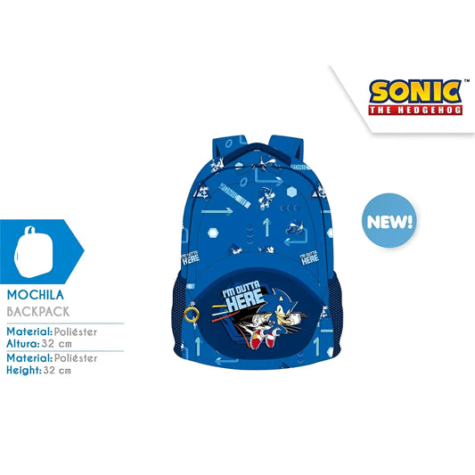 Mochilas Sonic 42X36X15cm - Mochila infantil