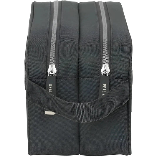 Neceser con doble cremallera REAL MADRID 26x15x12,5CM adaptable a carro