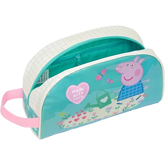 Neceser escolar con asa PEPPA PIG PRETTY FLOWERS adaptable a carro 26x16X9cm