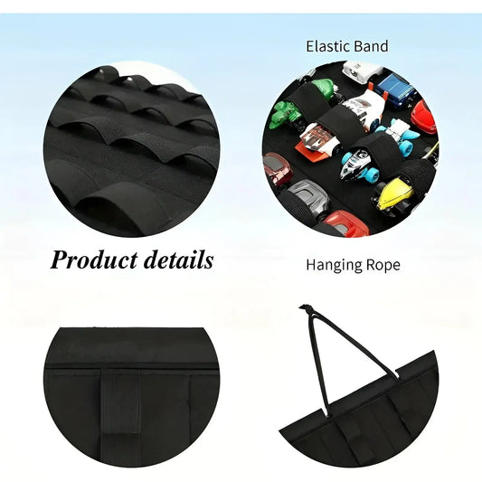 Organizador colgante para coches de juguete con tiras sujetarlos