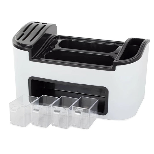 Organizador de cocina con cajones para especias y espacio para cuchillos