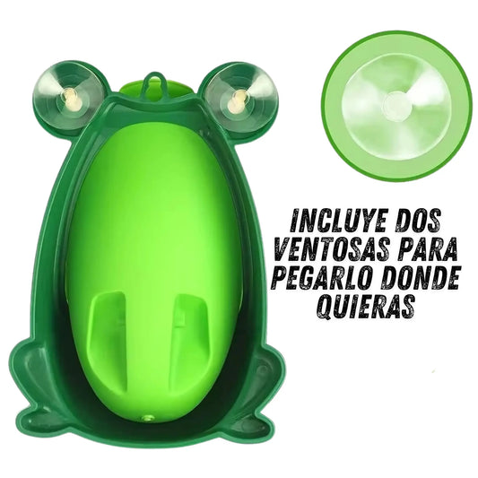 Orinal Rana Infantil para Entrenamiento de Baño | Inodoro Portátil Niños y Bebés – Diseño Divertido Antisalpicaduras