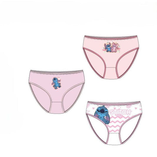 Pack 3 braguitas slips niña Stitch 6/8 años (126cm)