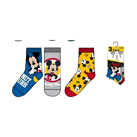 Pack 3 calcetines infantiles MICKEY MOUSE azul 31/34