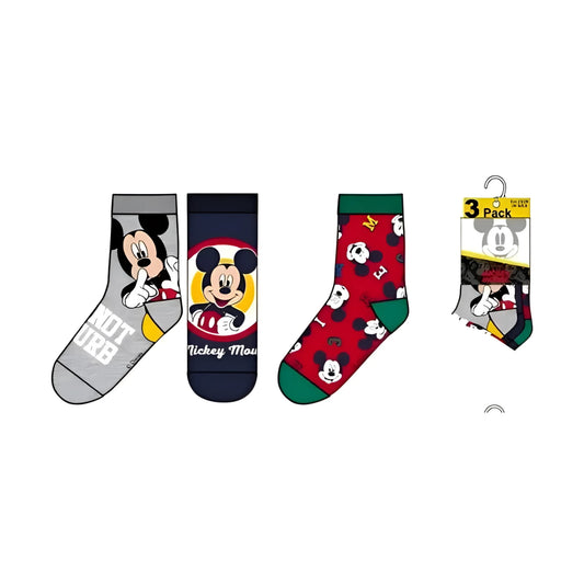 Pack 3 calcetines infantiles MICKEY MOUSE gris 31/34