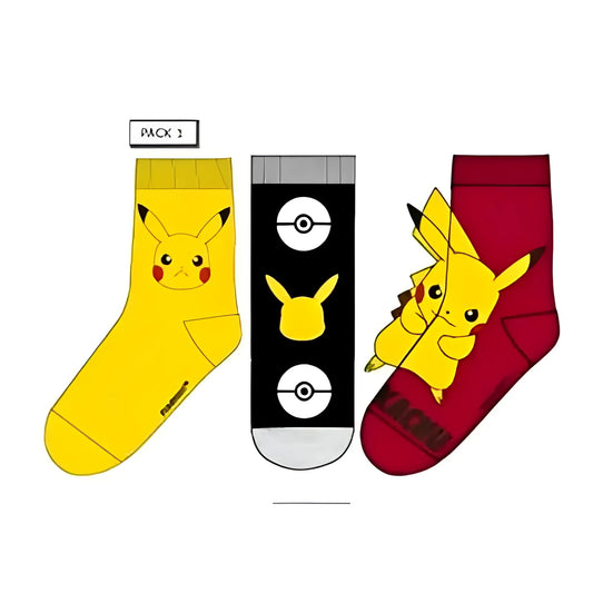 Pack 3 calcetines infantiles POKÉMON 1 amarillo 23-26