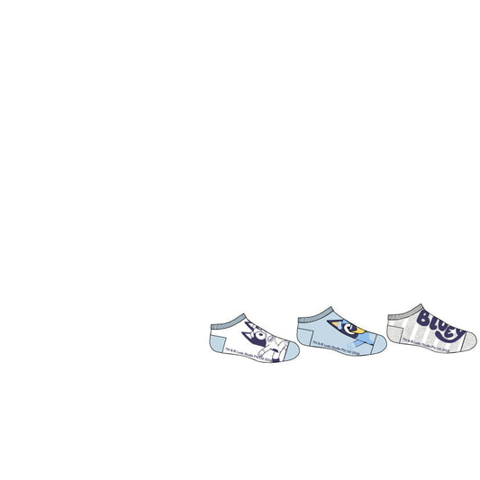 Pack 3 calcetines infantiles tobilleros Bluey gris 31/34