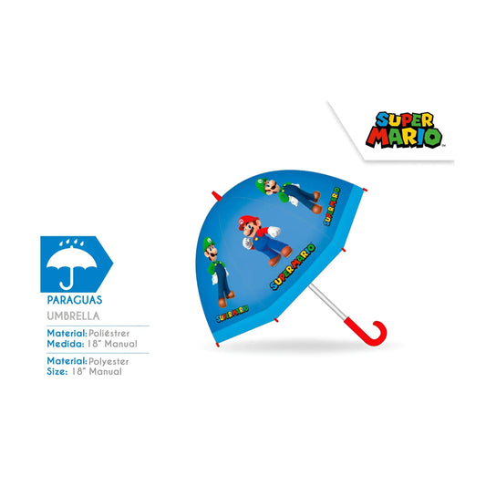 Paraguas infantil 46cm Super Mario