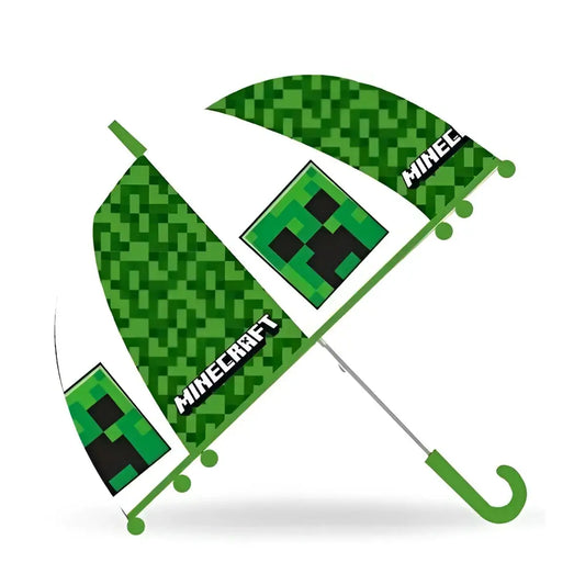 Paraguas infantil 46cm transparente Minecraft
