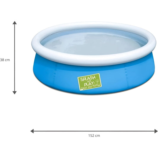Piscina inflable redonda 152cm fácil montaje exterior verano Bestway