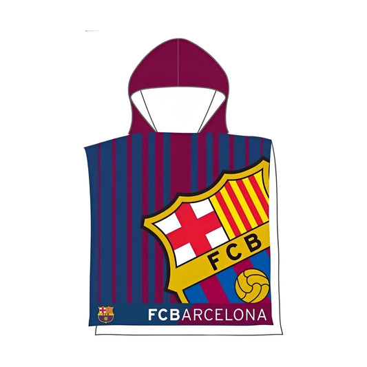 Poncho Playa Piscina FC Barcelona Escudo 55x110cm infantil de microfibra para niños Oficial - pokemon 60x130