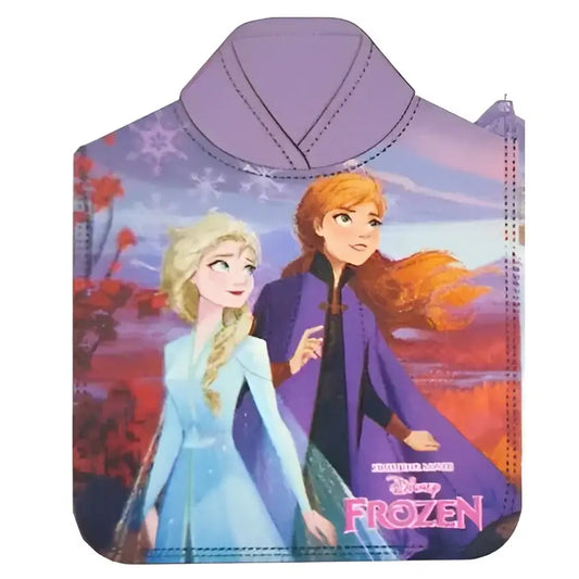 Poncho Playa Piscina Frozen Anna Elsa 55x110cm infantil de microfibra para niños Oficial