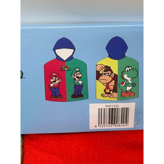 Poncho Playa Piscina Super Mario 55x110cm infantil de microfibra para niños Oficial